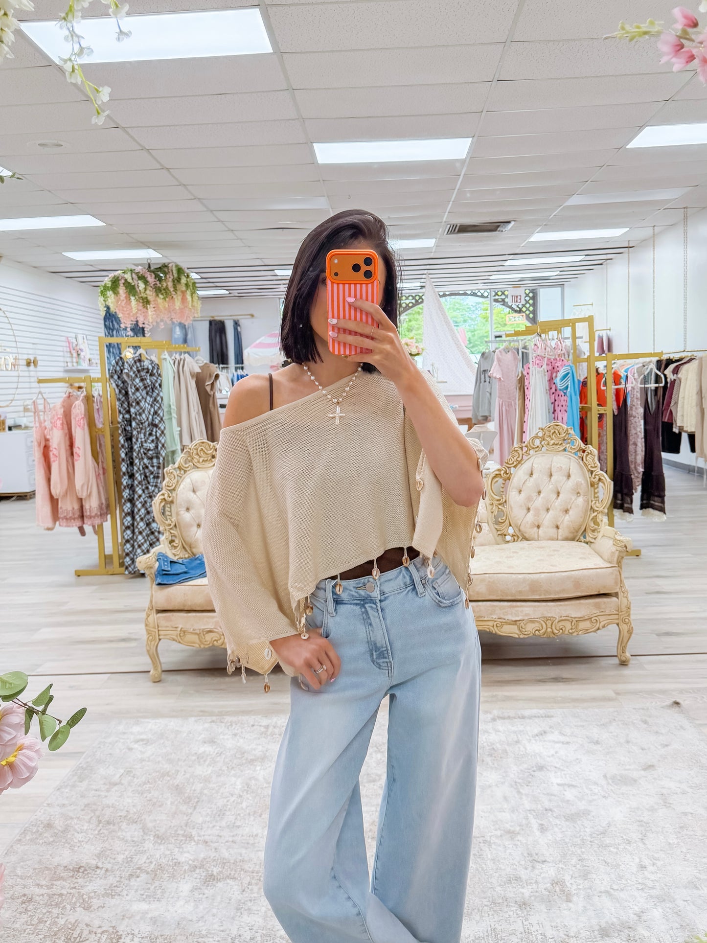Sandy Poncho Top