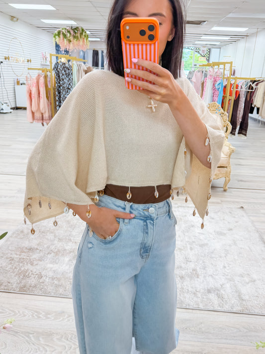 Sandy Poncho Top