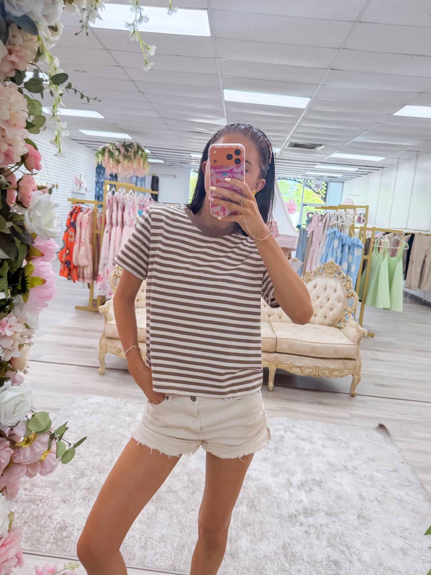 Cooper Top- Brown&White
