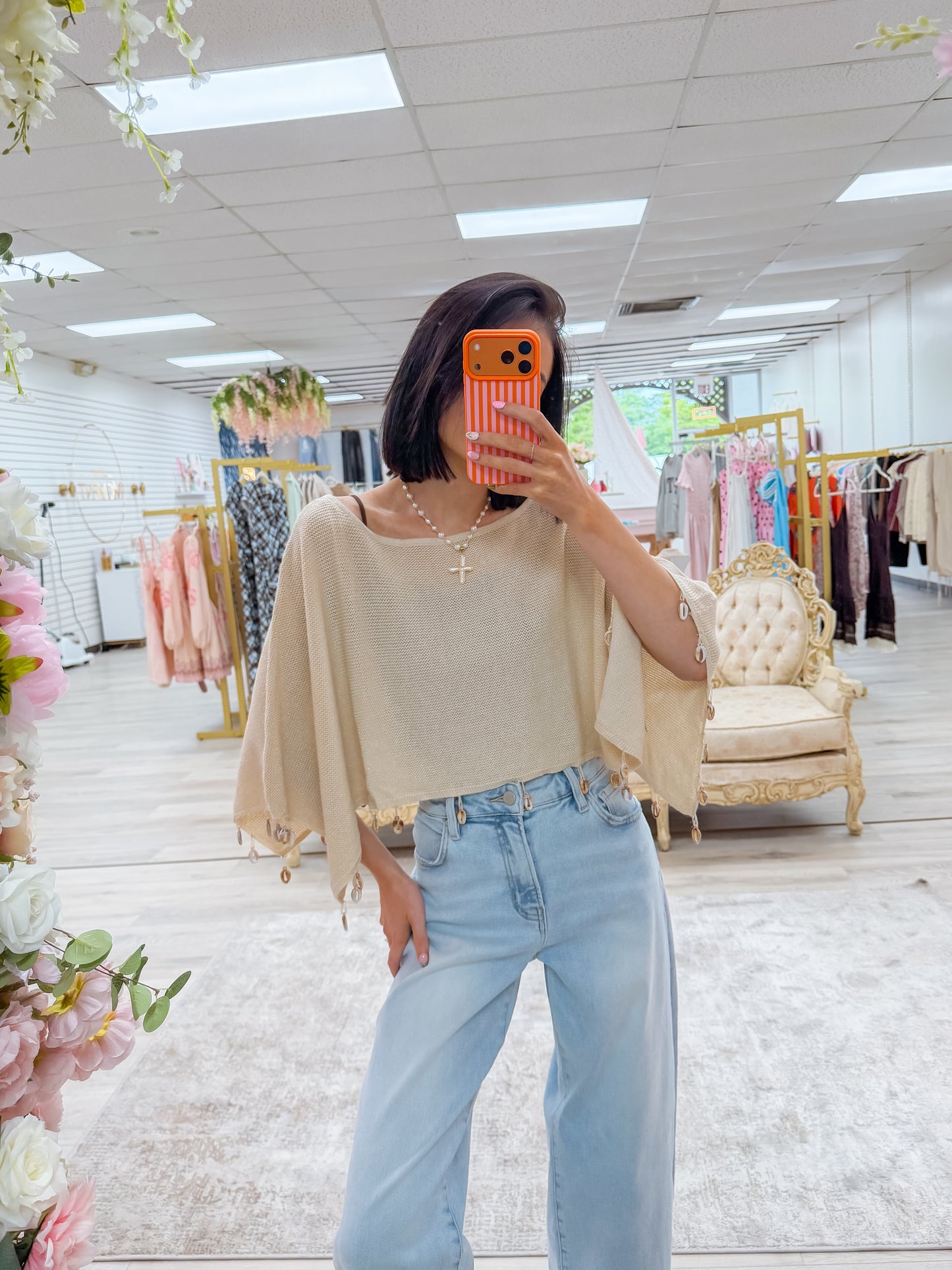 Sandy Poncho Top