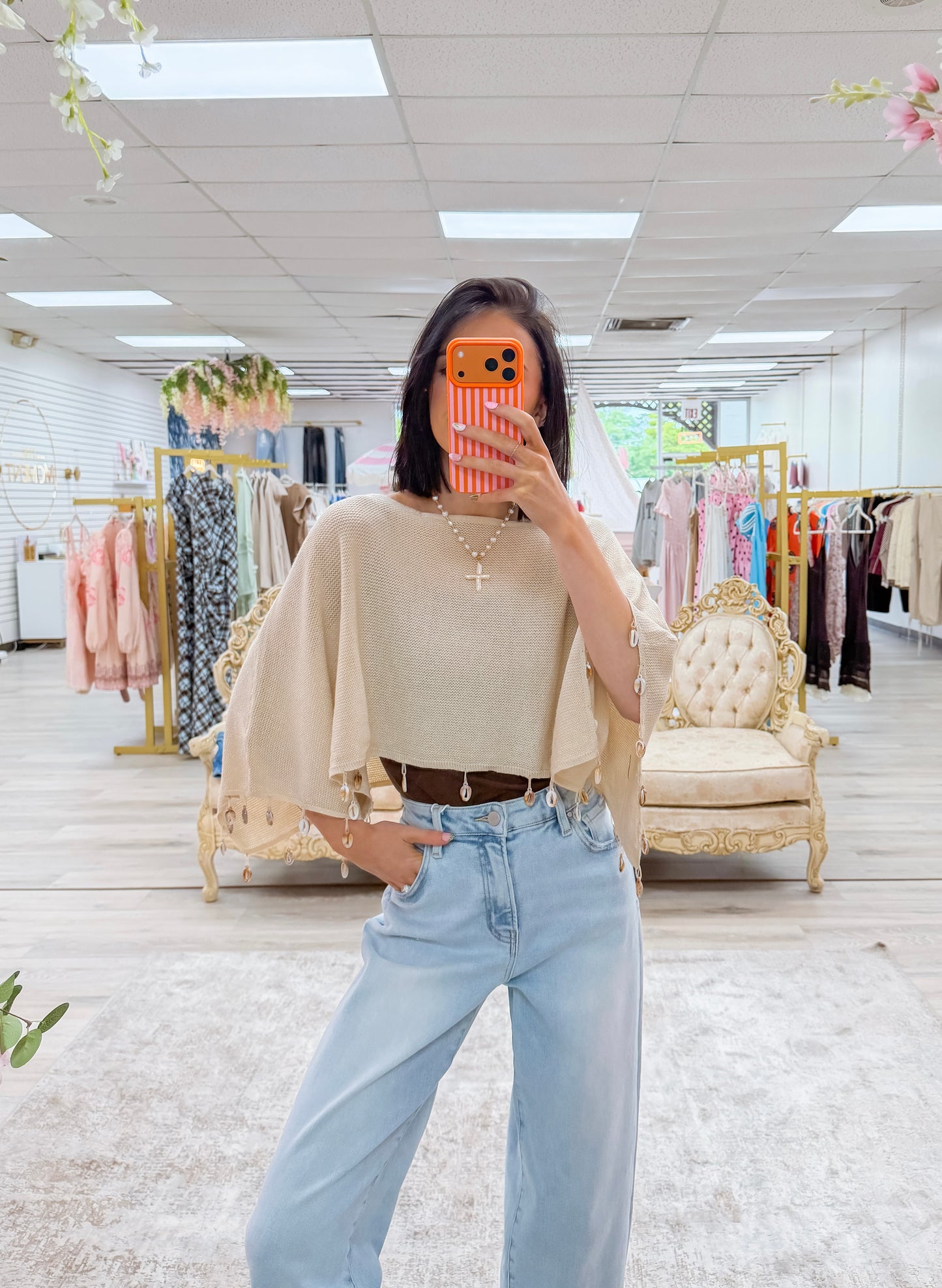 Sandy Poncho Top