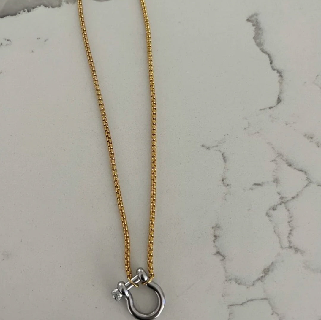 Gold + Gunmetal Necklace