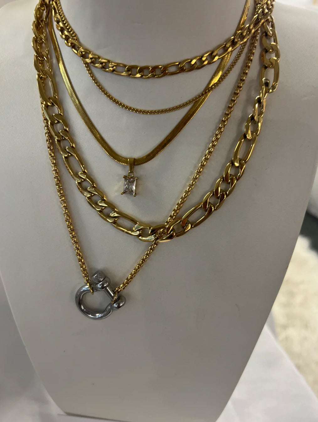 Gold + Gunmetal Necklace