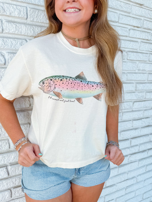 Fish Around Cropped Tee