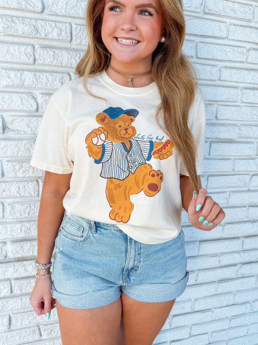 Baseball Teddy Cropped Tee