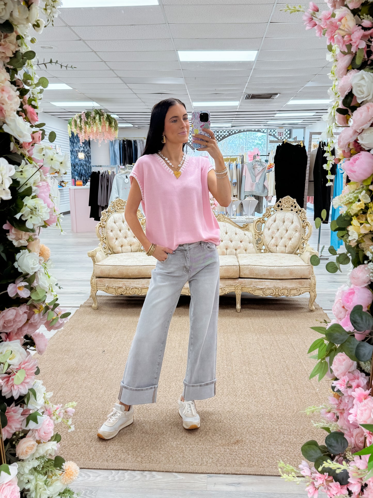 Monroe Top- Pink